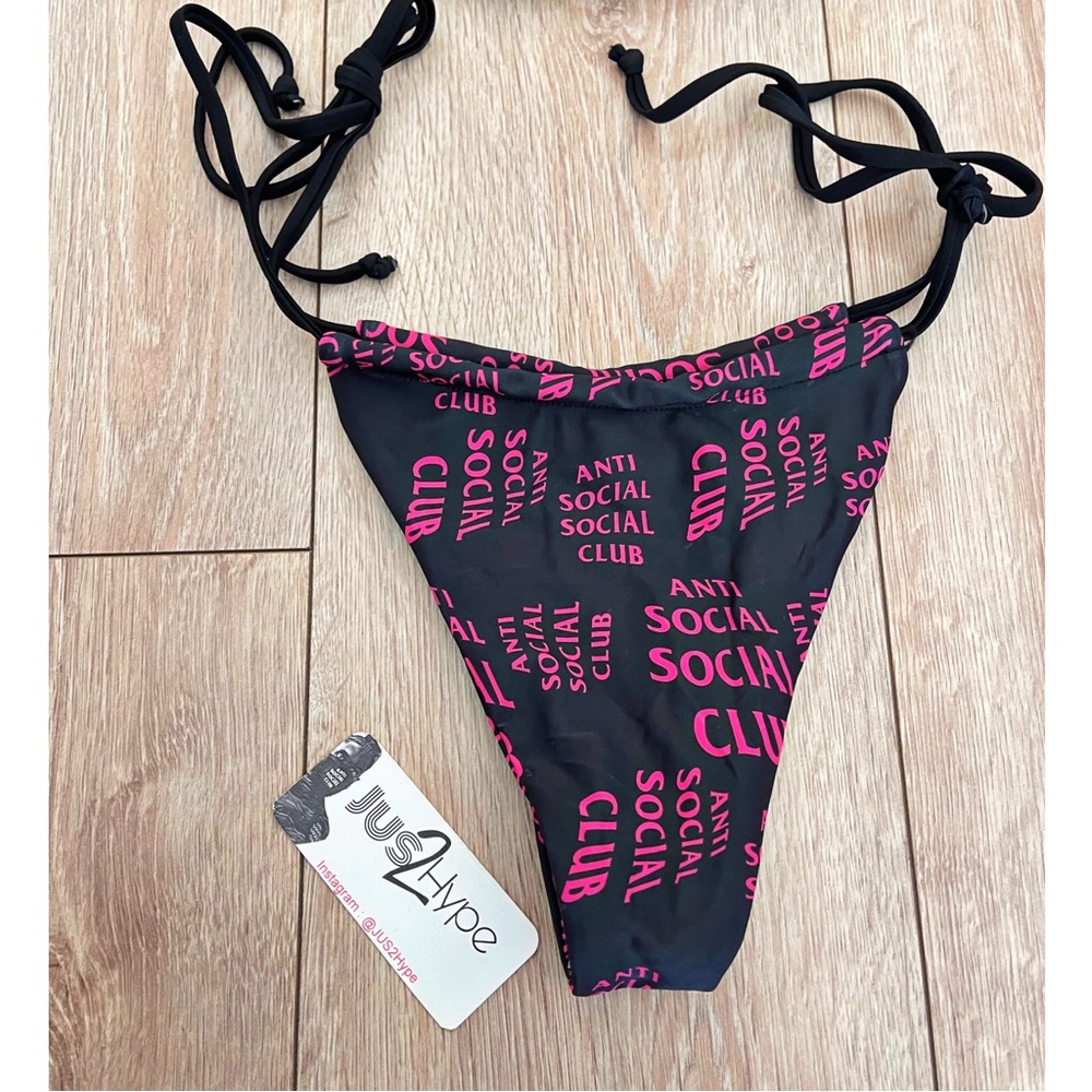 Anti Social Social Club Selfish Bikini Black Set (Brand New - Picture 3 of 6
